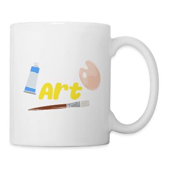 Ihr alle braucht Kunst - Tasse - Weiß - Rechts