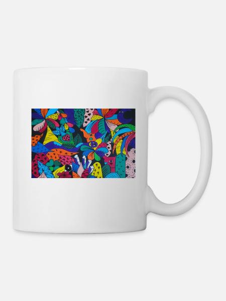 Eléphant ésotérique Pop Art - Mug blanc - blanc