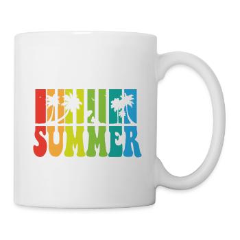 Pregnant Girl Summer Baby Announcement Pregnancy - Tasse - Weiß - Rechts