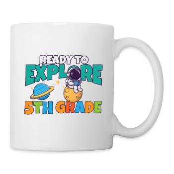 Le premier jour de la journée d’école prêt à explorer le 5ème - Mug blanc - blanc - Droite