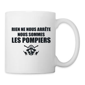 Rien n'arrête pas les pompiers, soldats du feu - Mug blanc - blanc - Droite