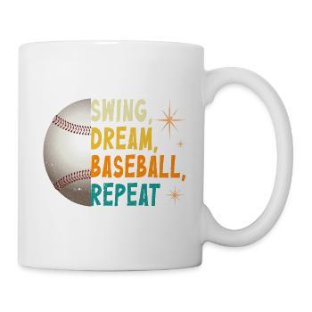 Swing Dream Baseball Repeat - Mug - white - Right