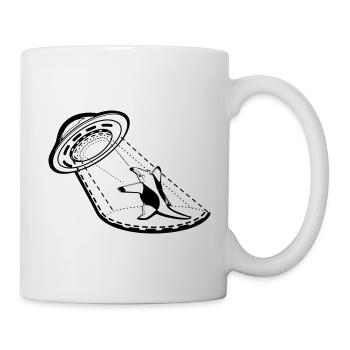 Ameisenbär Tamandua gegen Ufo - Tasse - Weiß - Rechts