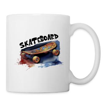 Planche à roulettes pour garçons patineur Design Gift sk8 - Mug blanc - blanc - Droite