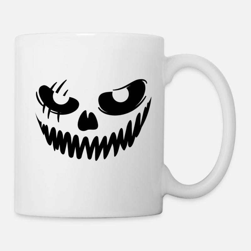 Halloween grimace noir transparent - Mug blanc - blanc