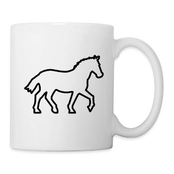 Pferd / Horse - Contour black - Mug - white - Right