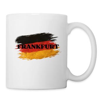 Francfort avec le drapeau allemand - Mug blanc - blanc - Droite