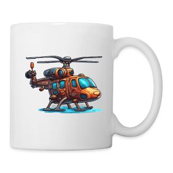 Helikopter / Hubschrauber / fliegen / Luftfahrt - Tasse - Weiß - Rechts