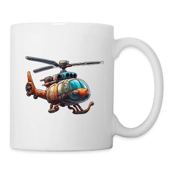 Helikopter / Hubschrauber / fliegen / Luftfahrt - Tasse - Weiß - Rechts