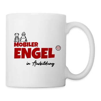 Mobiler Engel in Ausbildung - Tasse - Weiß - Rechts