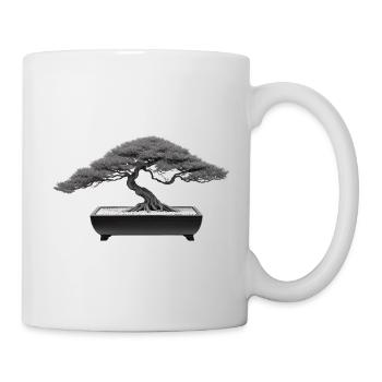 Bonsai Lärche in Schale Japan Japanisch - Tasse - Weiß - Rechts