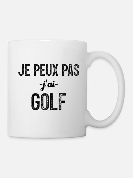 je peux pas j ai golf - Mug blanc - blanc