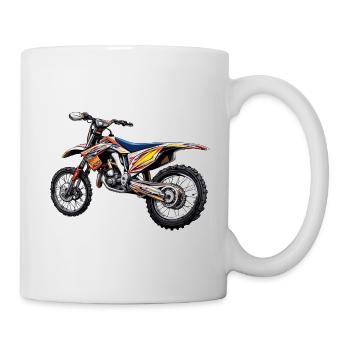 Motard / Motard / Motard / Deux-roues / Cross - Mug blanc - blanc - Droite