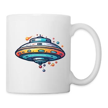 Alien / Vaisseau spatial / OVNI / Zone 51 / Tout / Mars - Mug blanc - blanc - Droite