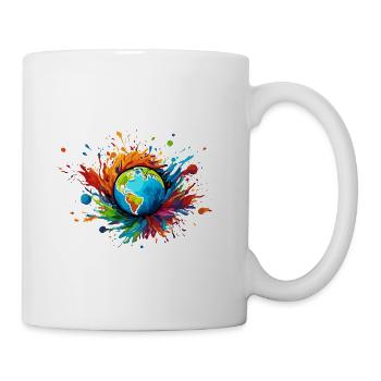Planeten / Sonnensystem / Weltall / Galaxie - Tasse - Weiß - Rechts
