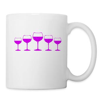 Wine Symbol Red Wine Glass - Mug - white - Right