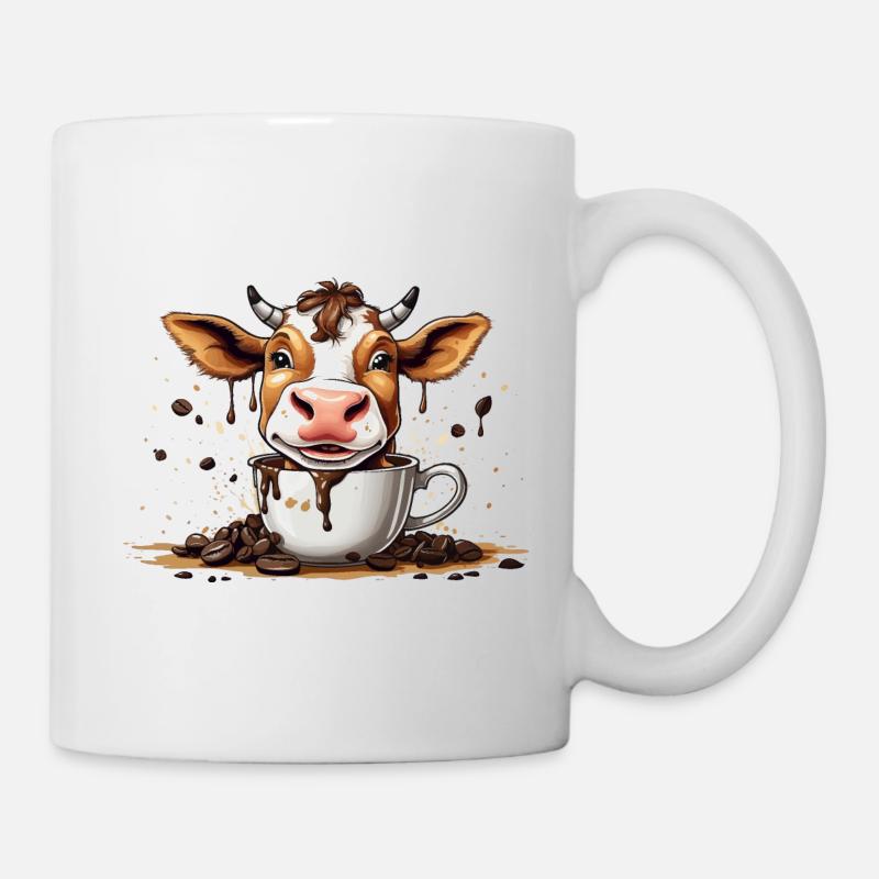 MILCHBAUER KUH BAUER KAFFEE KÜHE - Tasse - Weiß