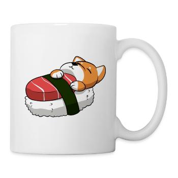 Shiba Inu Hund Sushi Japan Akita I Geschenk - Tasse - Weiß - Rechts