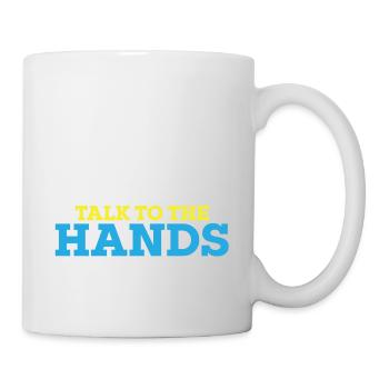 Funny Volleyball Player Talk To The Hands - Tasse - Weiß - Rechts