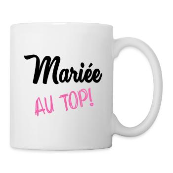WEDDING. HEART. COUPLE. JUST MARRIED. Bachelorette party - Mug - white - Right