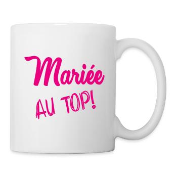 HOCHZEIT. ZUKÜNFTIGE BRAUT. Junggesellinnenabschied. TEAM BRIDAL - Tasse - Weiß - Rechts