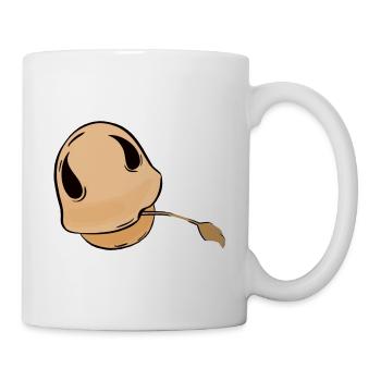minimaliste poney cheval chevaux poulain bouche - Mug blanc - blanc - Droite
