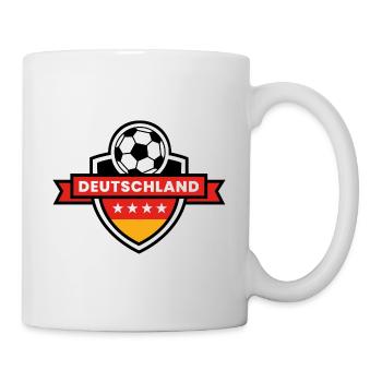 German Football Team Coat of Arms with Ball - Mug - white - Right