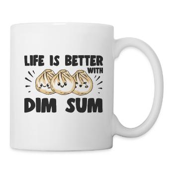 Bao Bun Funny Life Is Better with Dim Sum Asian - Mug - white - Right