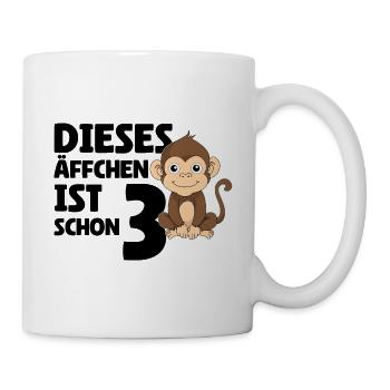 3ème anniversaire 2021 - Ce singe a déjà 3 ans - Mug blanc - blanc - Droite