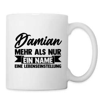 Vorname Damian - Tasse - Weiß - Rechts