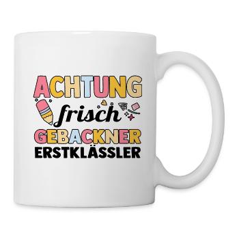 Jeunes quittant les garderies pour la rentrée scolaire Inscription des enfants à l’école - Mug blanc - blanc - Droite