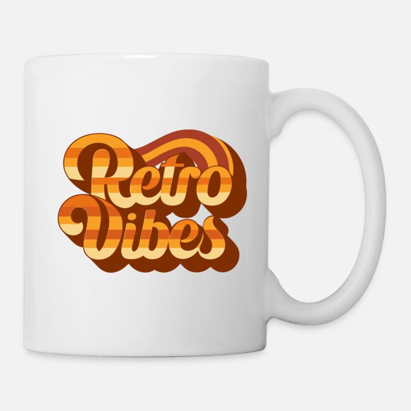 Retro-Vibes - Tasse - Weiß