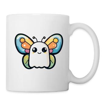 Schmetterling Halloween Lustig Geist - Tasse - Weiß - Rechts
