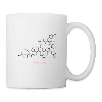 Molekül Chemie Liebe Oxytocin Labor Rosa - Tasse - Weiß - Rechts