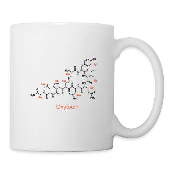 Molekül Chemie Labor Liebe Oxytocin orange - Tasse - Weiß - Rechts