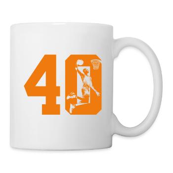 NUMÉRO 40 BASKETBALL 40E ANNIVERSAIRE - Mug blanc - blanc - Droite
