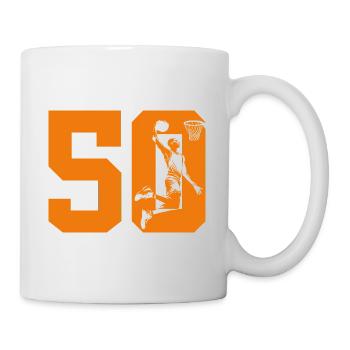 NUMÉRO 50 BASKETBALL 50E ANNIVERSAIRE - Mug blanc - blanc - Droite