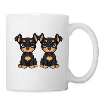 Doberman Dog Comic - Mug - white - Right