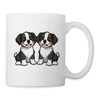 Saint Bernard Hund Comic - Tasse - Weiß - Rechts