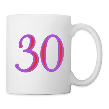 30. 30 YEARS. 30th ANNIVERSARY. 30 YEARS ANNIVERSARY. - Mug - white - Right