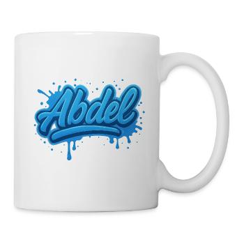 Graffiti Prénom Abdel cadeau idéal imprimable sur  - Mug blanc - blanc - Droite