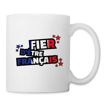 fier d'être francais - Mug blanc - blanc - Droite