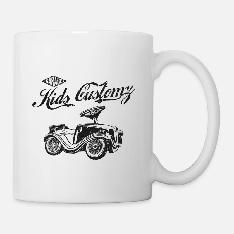Bobbycar Kinder Mechaniker, junger Tuner, Garage - Tasse - Weiß