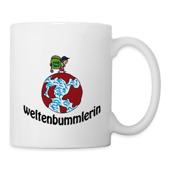 Weltenbummlerin - Tasse - Weiß - Rechts