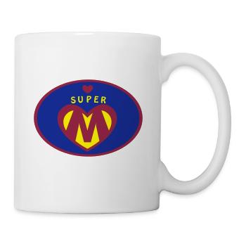 Super Mama Geschenk - Tasse - Weiß - Rechts