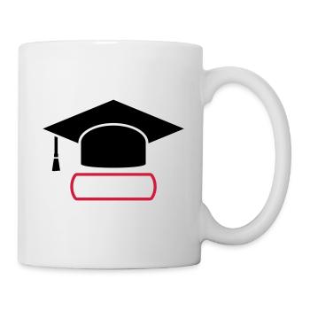 Doktorhut Geschenk zur Promotion/Dissertation - Tasse - Weiß - Rechts