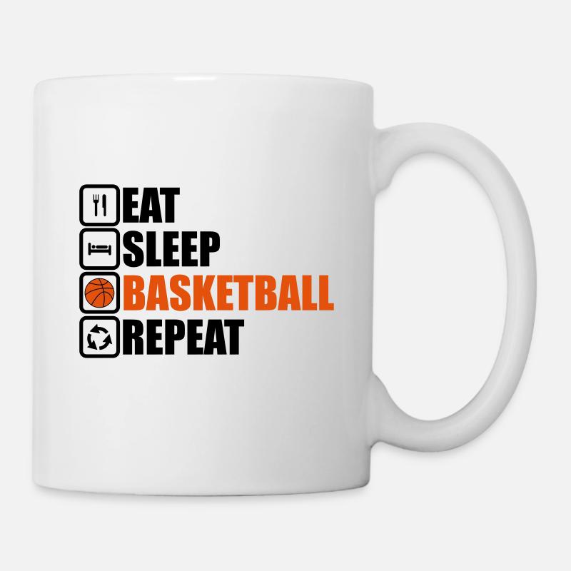 eat sleep basketball - Mug - white