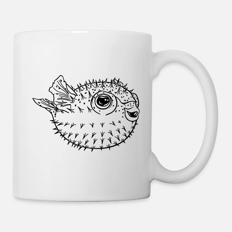 Kugelfisch - Tasse - Weiß