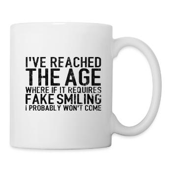 20 30 40 50 60 Geburtstag Geschenk Lustiger Spruch - Tasse - Weiß - Rechts