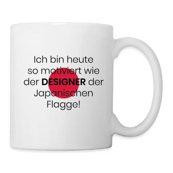 Faul Faultier Null Bock Motivation Japan Geschenk - Tasse - Weiß - Rechts